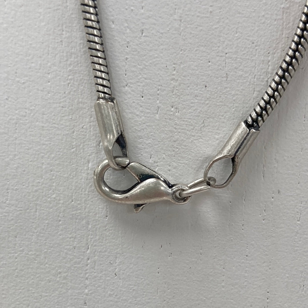 Silver Snake Chain Necklace - 30"