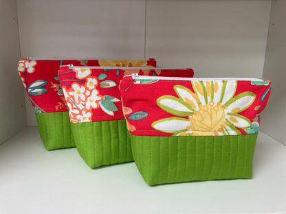 Set of 3 Nesting Zippered Pouches