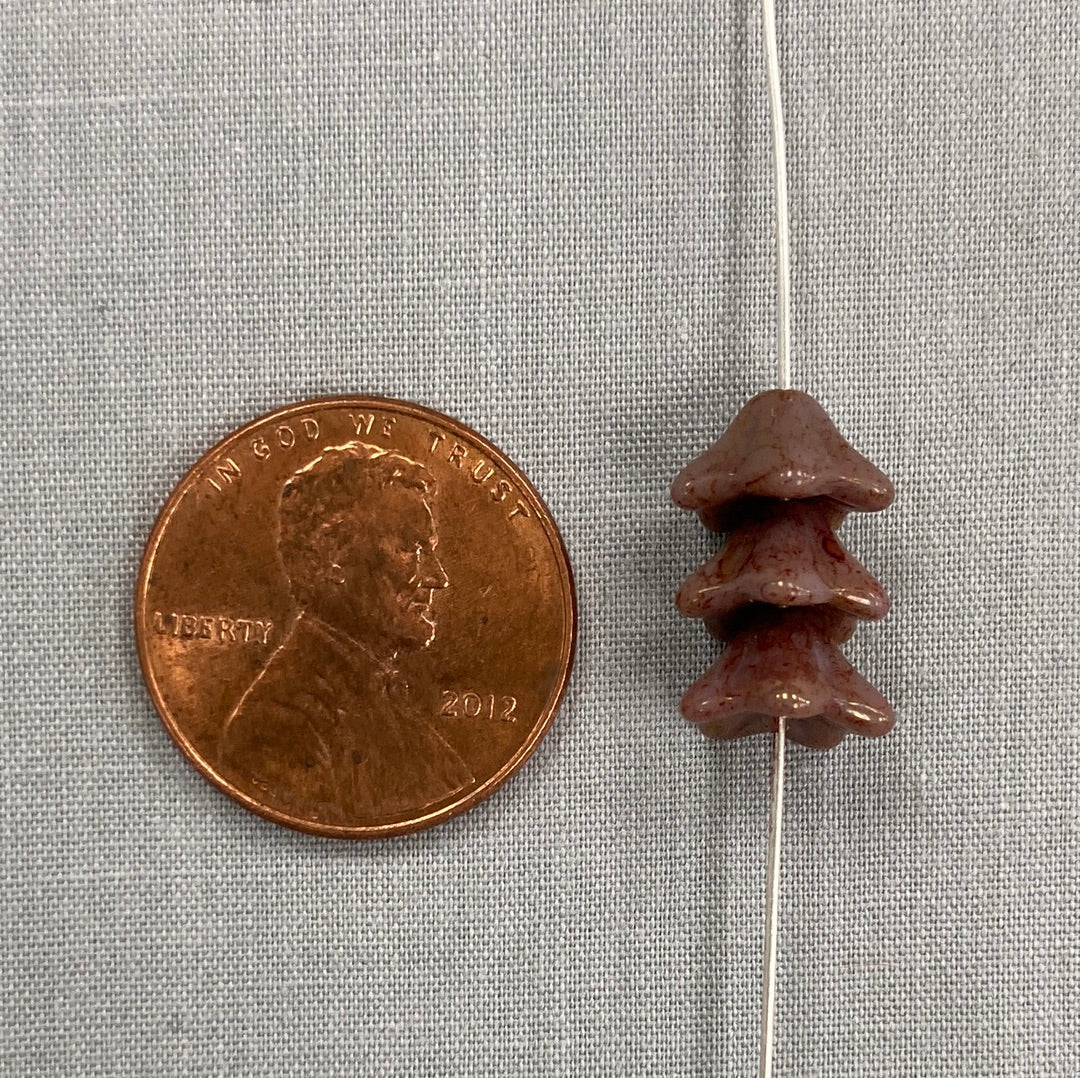 5x8mm Bell Flower - Cocoa - qty 25