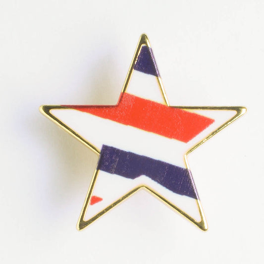 Button Striped Star