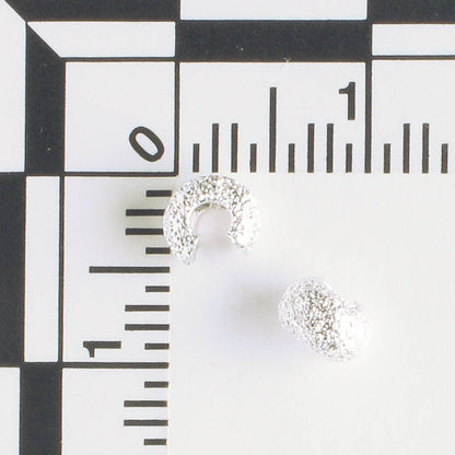 Crimp Cover 4mm Silver Stardust - qty 20