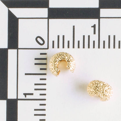 Crimp Cover 4mm Gold Stardust - qty 20