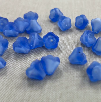 5x6mm Bell Flower - Blue - qty 25