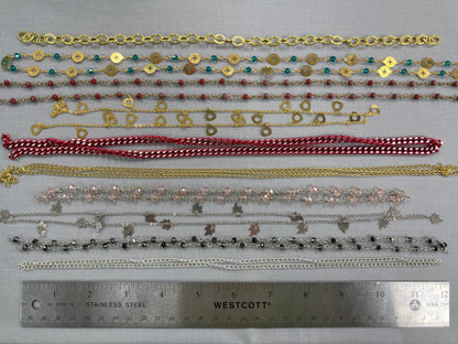 Assorted Chain - at least 12" long - 10 pieces