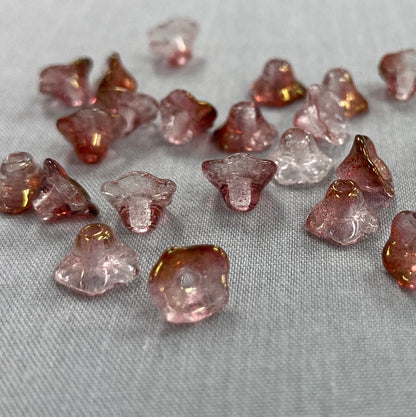 4x6mm Bell Flower - Vintage Rose - qty 25