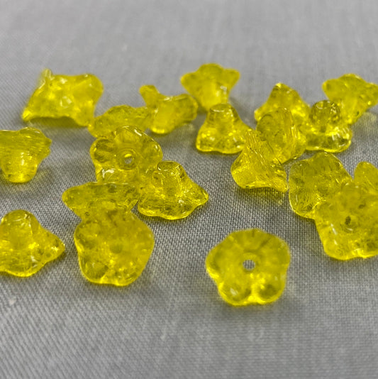 4x6mm Bell Flower - Yellow - qty 25