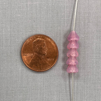 5x6mm Bell Flower - Milky Pink - qty 25