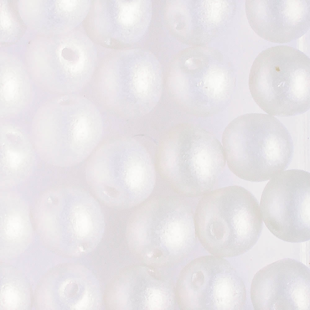 Top Hole 6mm Sueded Gold Crystal - 25 beads