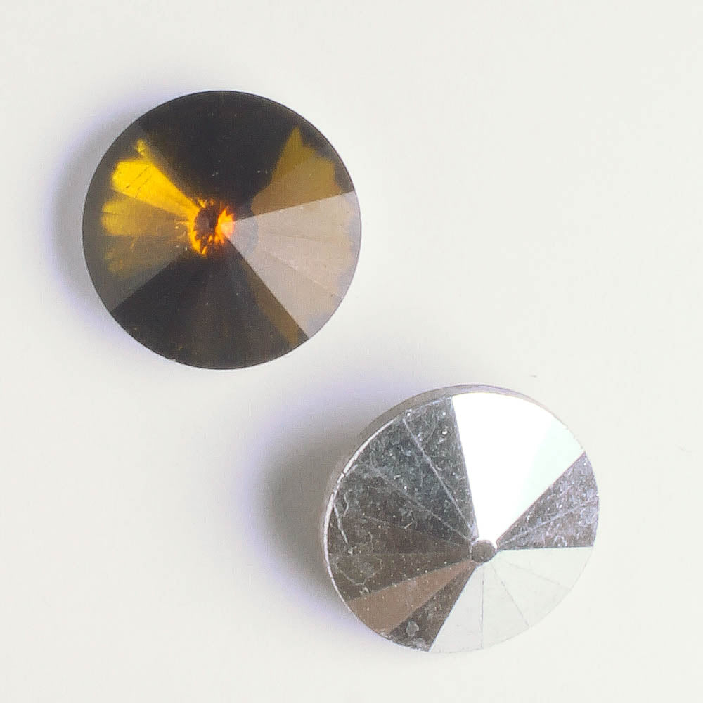 Rivoli 14mm Topaz Vitrail - pair