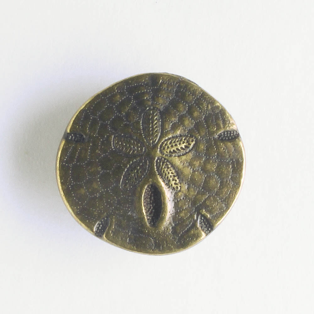 Sand Dollar Button - Brass Oxide