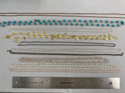 Assorted Chain - at least 12" long - 10 pieces
