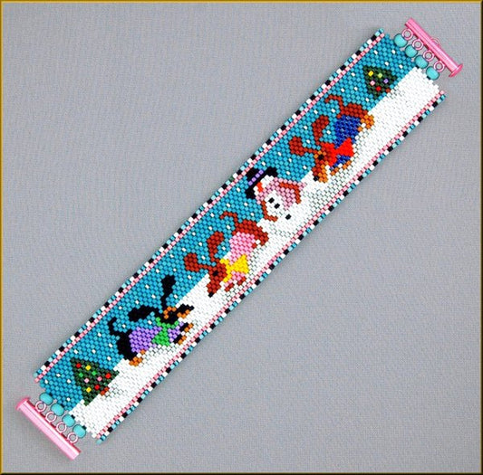 A Dachshund Christmas Bracelet Pattern - PDF