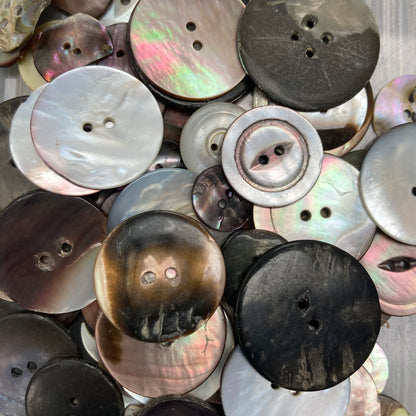 Button Assortment - Dark Mother of Pearl and Shell