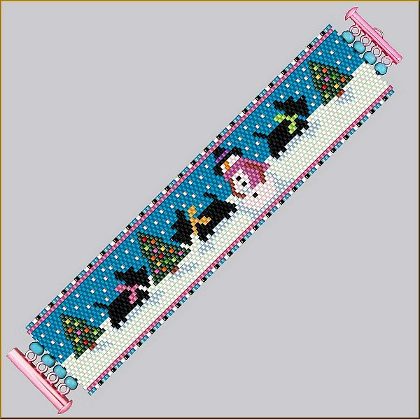 A Scottie Christmas Bracelet Pattern - PDF