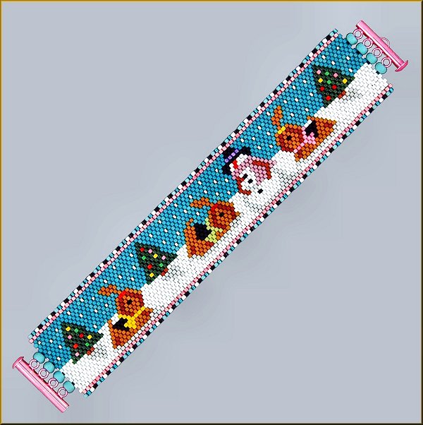 A Yorkie Christmas Bracelet Pattern - PDF