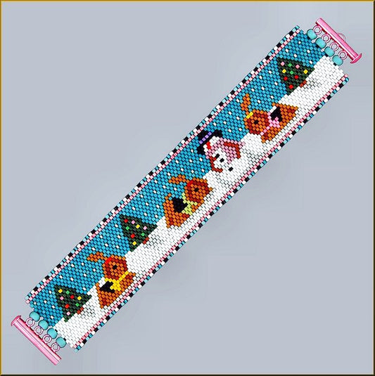 A Yorkie Christmas Bracelet Pattern - PDF