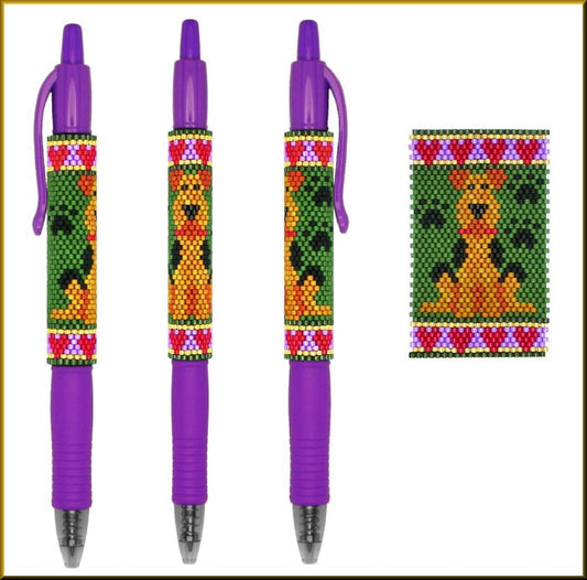 Airedale Pen Wrap Pattern - PDF