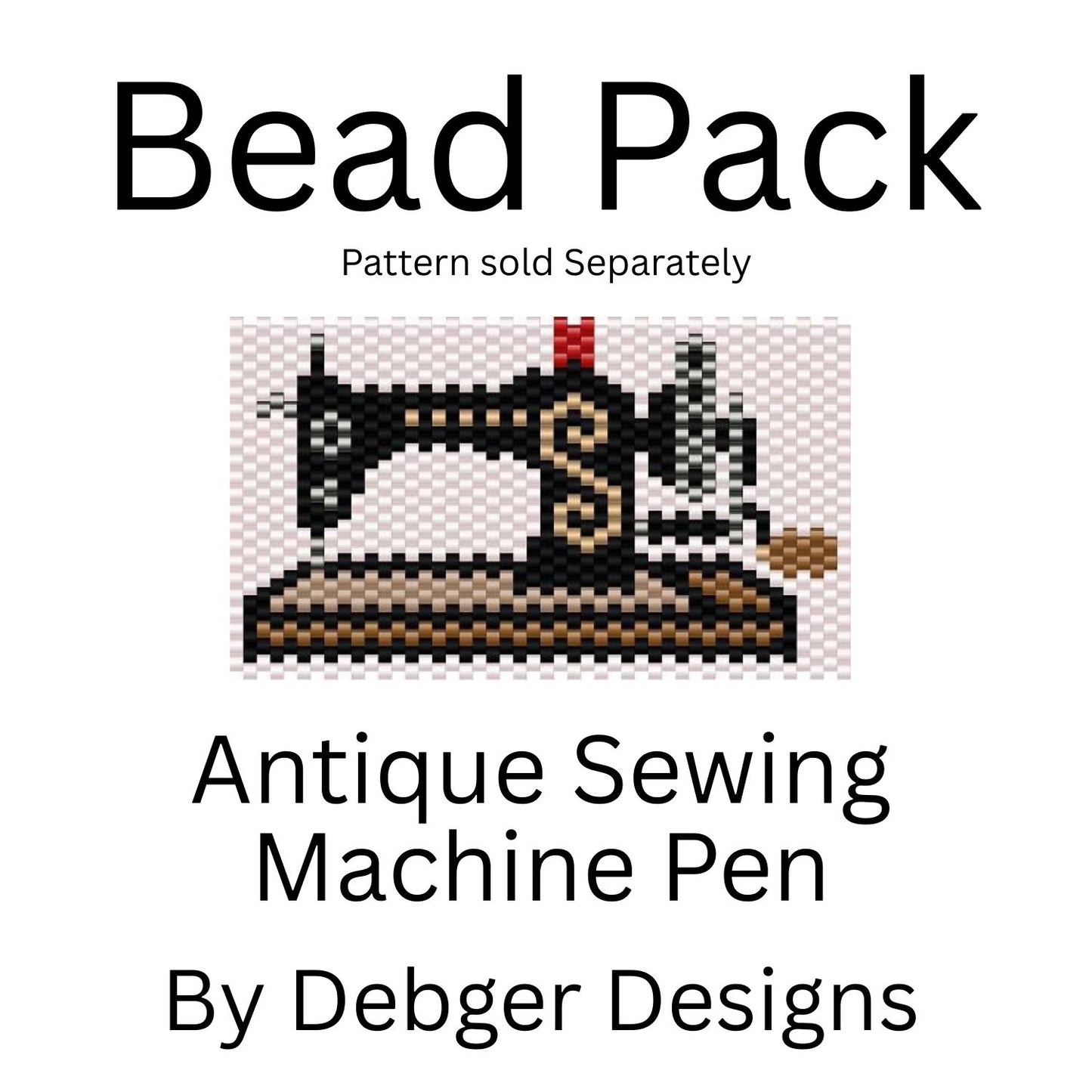 Antique Sewing Machine Pen Bead Pack