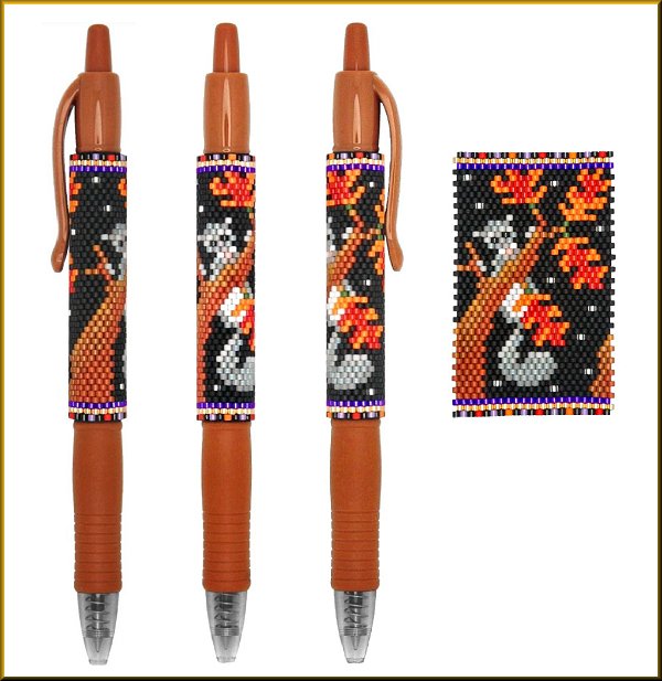 Autumn Leaves Pen Wrap Pattern - PDF
