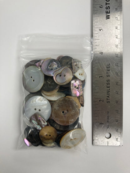 Button Assortment - Dark Mother of Pearl and Shell
