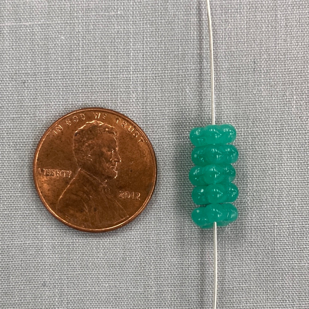 7mm Daisy Spacer- Milky Aqua - qty 50