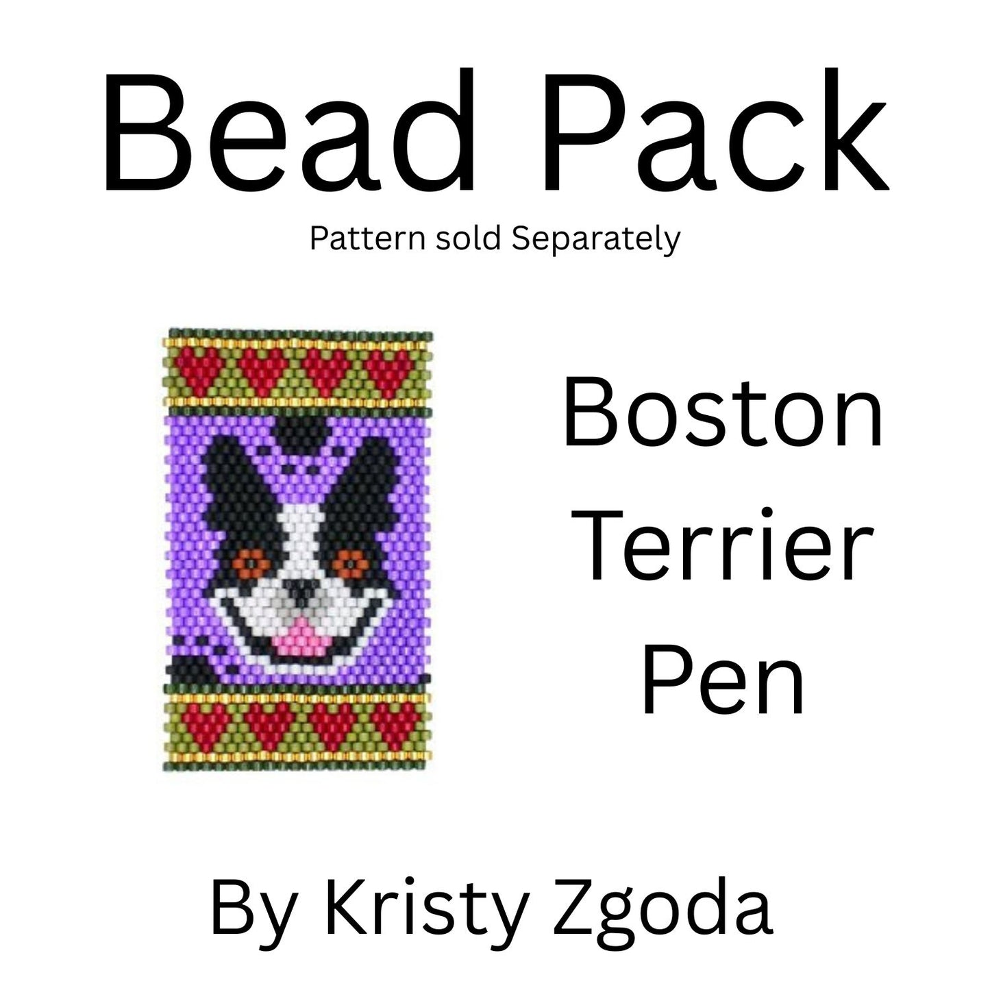 Boston Terrier Pen Bead Pack