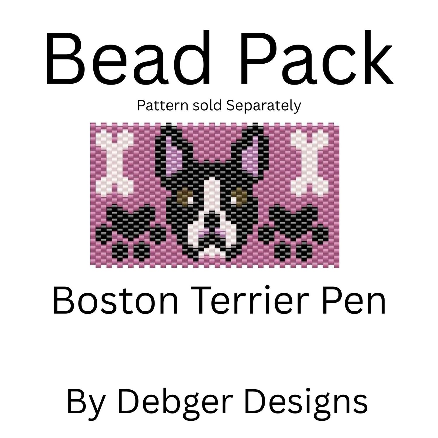 Boston Terrier Pen Bead Pack
