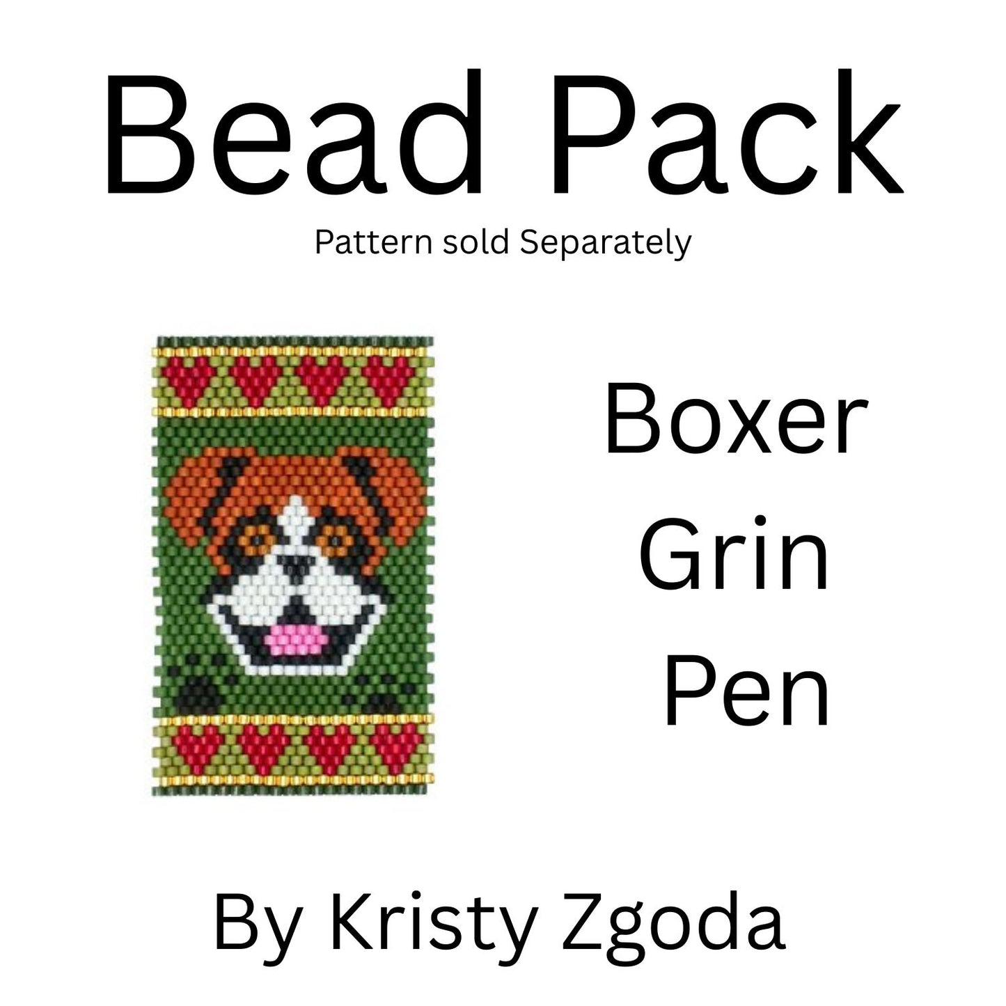 Boxer Grin Pen Bead Pack