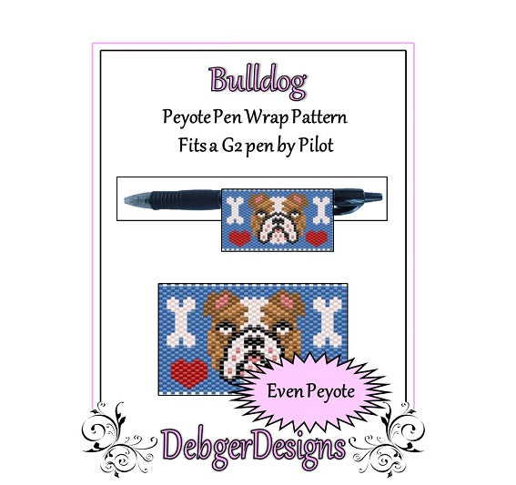 Bulldog Pen Wrap Pattern - PDF