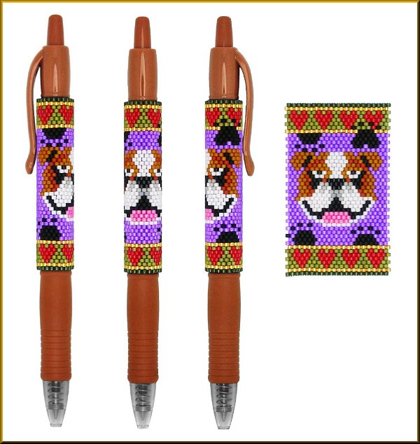 Bulldog Smile Pen Wrap Pattern - PDF