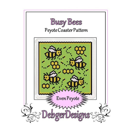 Busy Bees Coaster Pattern - PDF