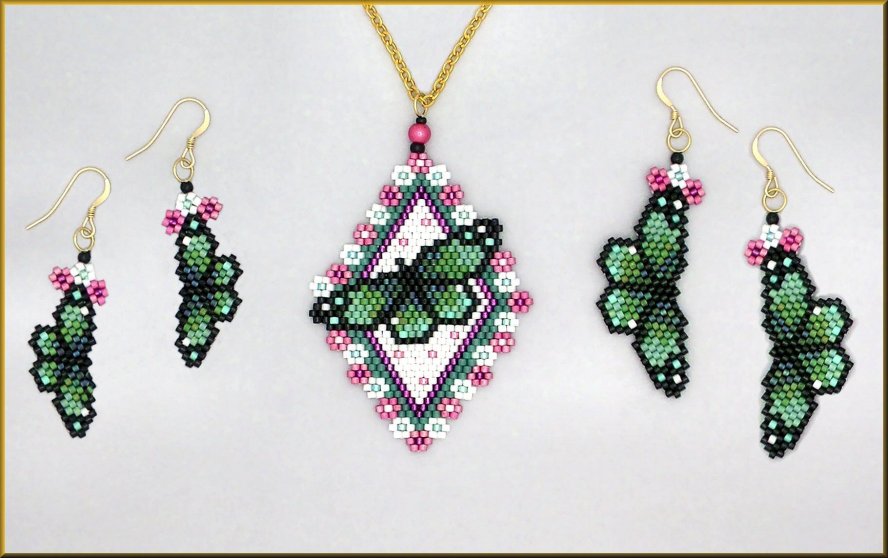 Butterfly Splash Pendant and Earring Pattern - PDF