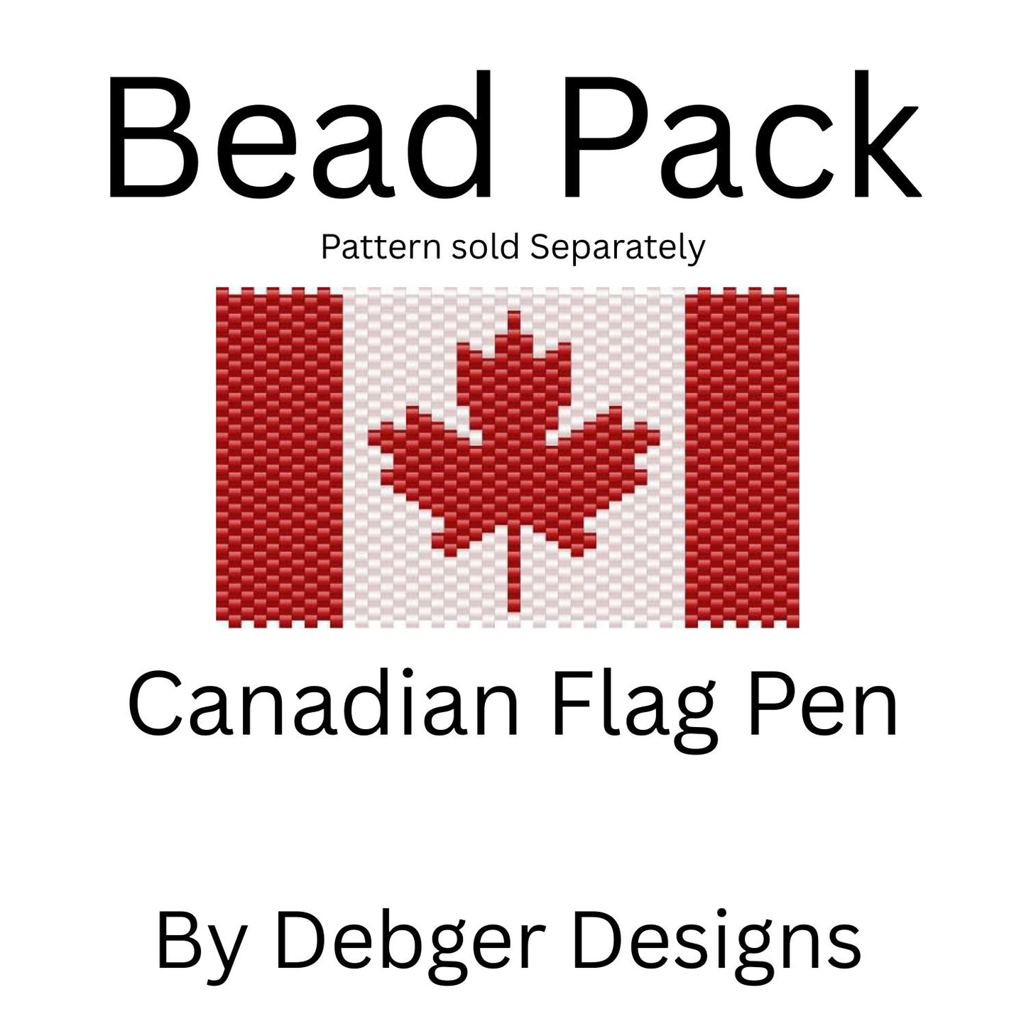 Canadian Flag Pen Bead Pack