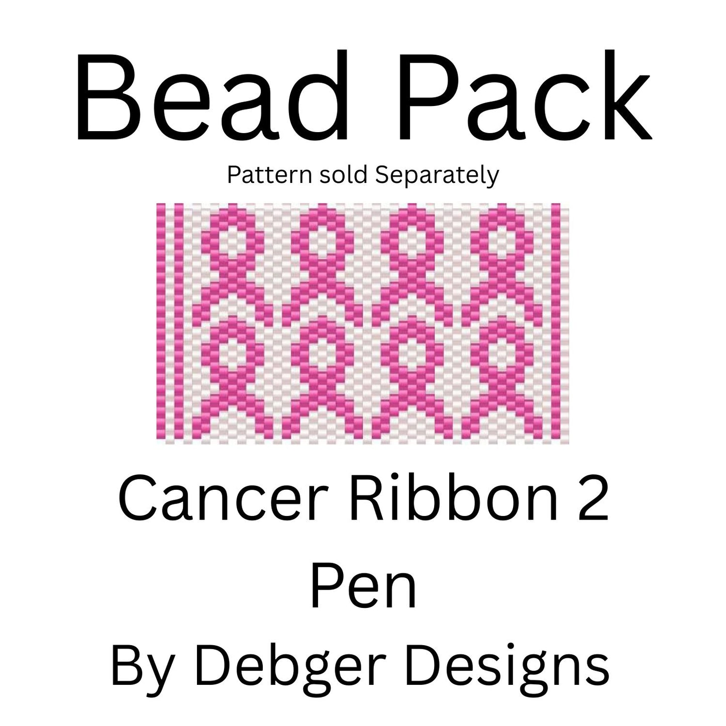 Cancer Ribbon 2 Pen Bead Pack