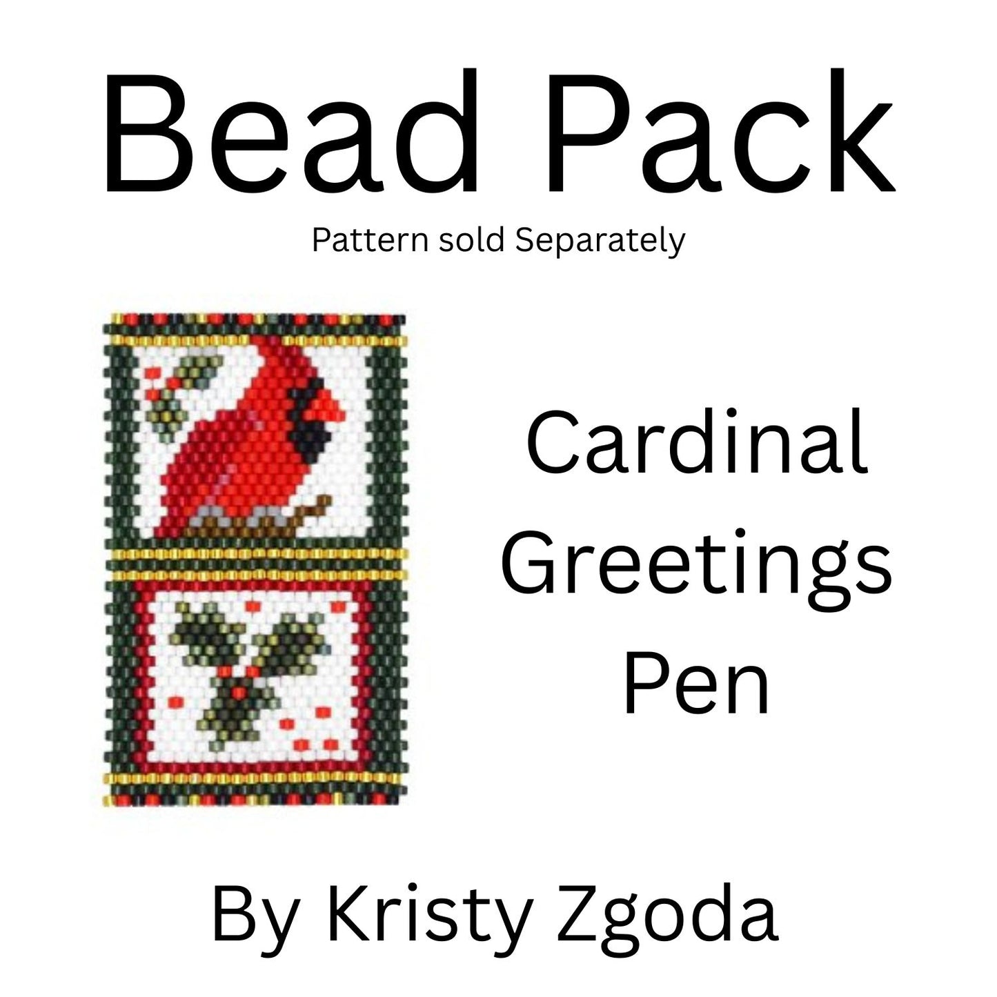 Cardinal Greetings Pen Bead Pack