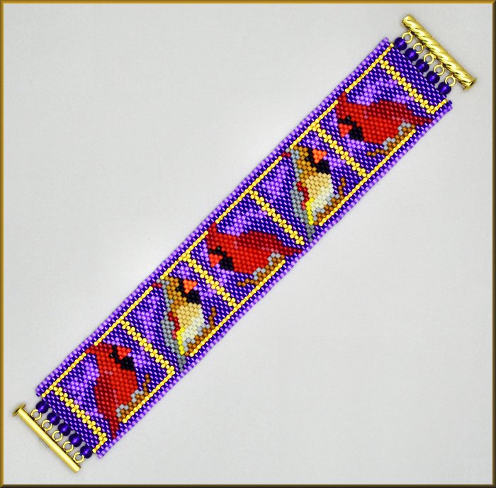 Cardinal Sampler Bracelet Pattern - PDF