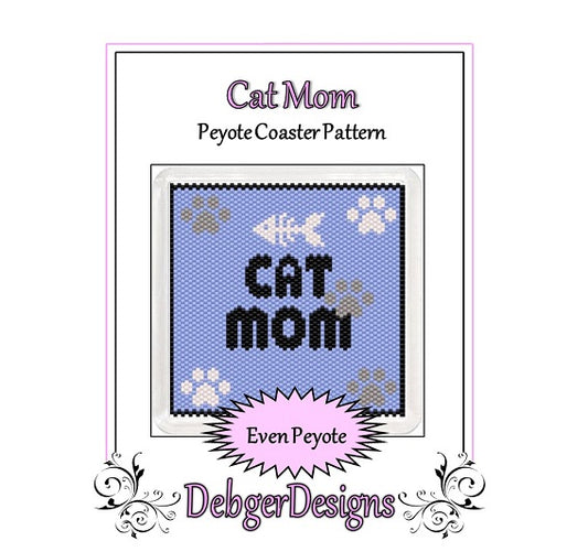 Cat Mom Coaster Pattern - PDF
