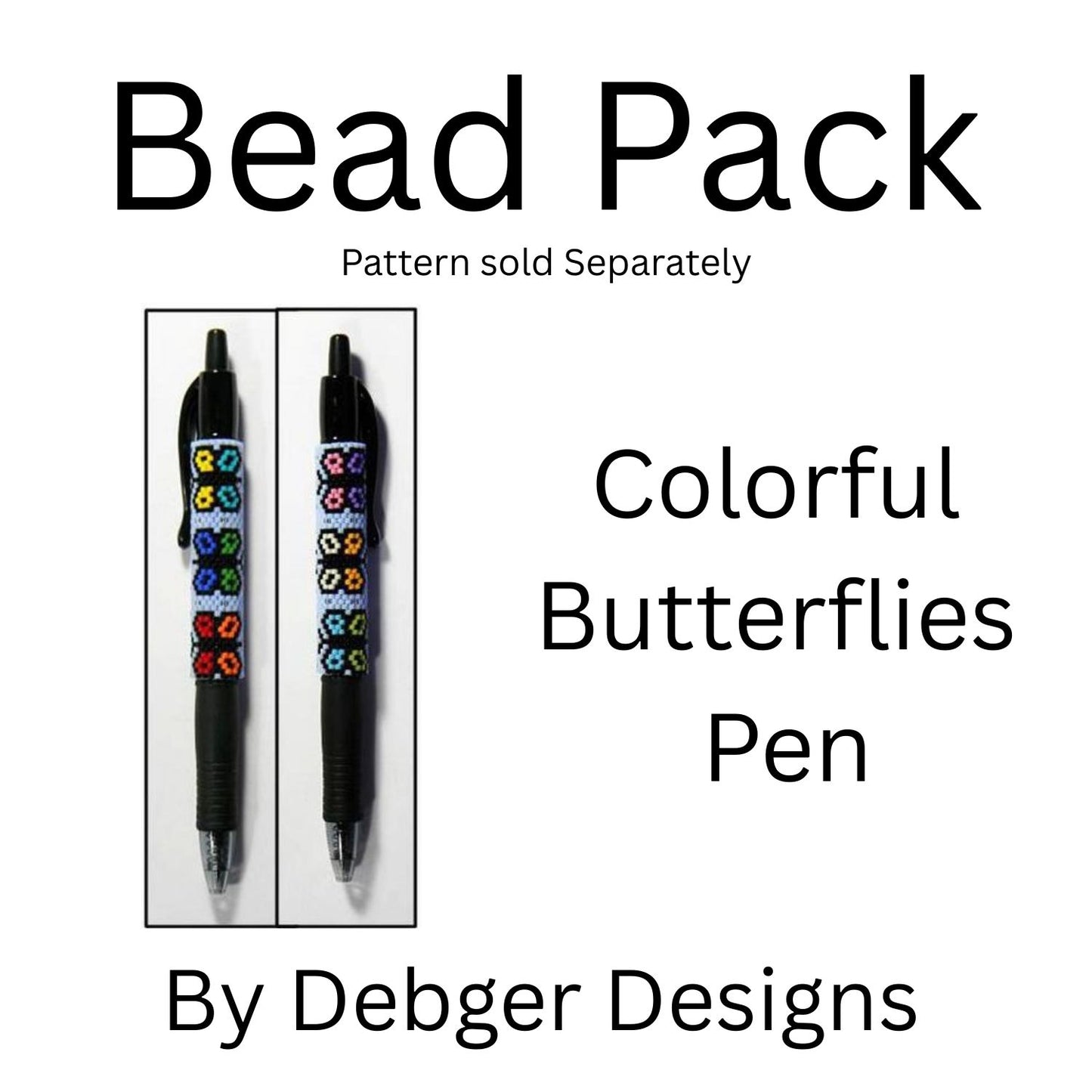 Colorful Butterflies Pen Bead Pack
