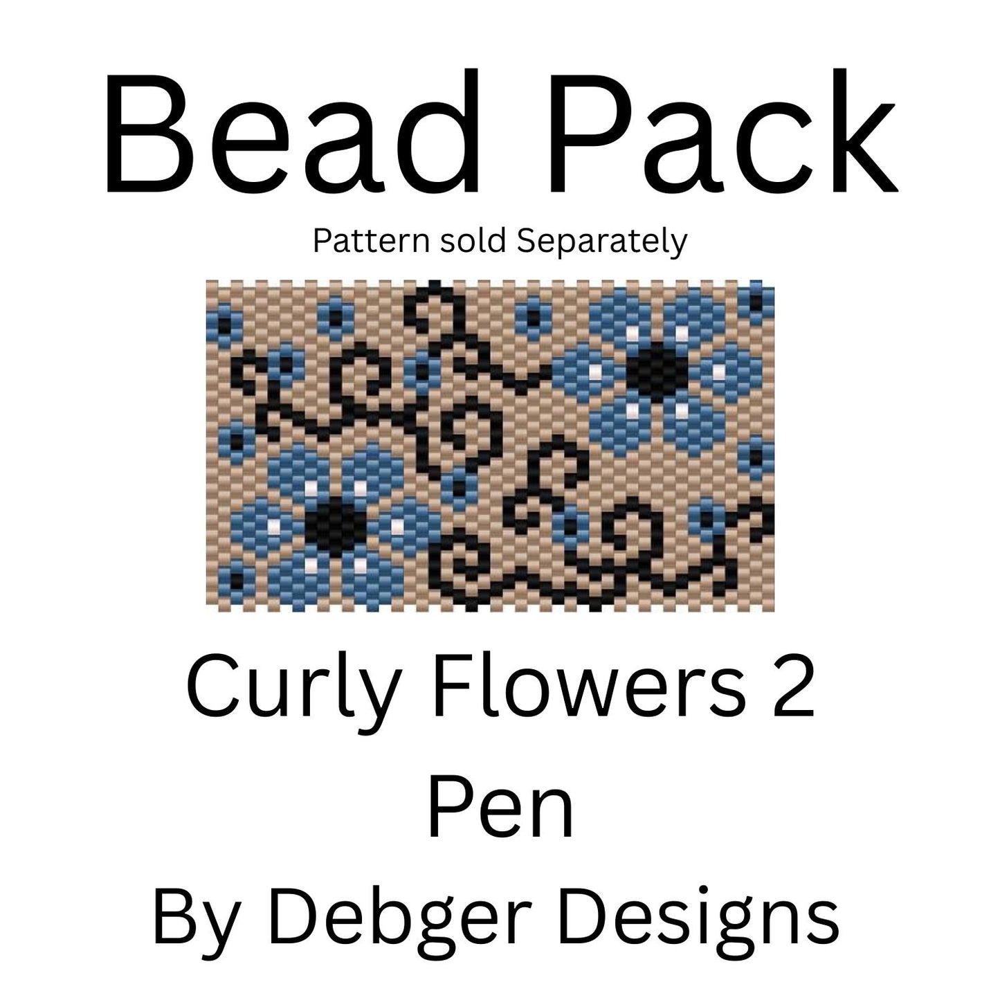 Curly Flowers 2 Pen Bead Pack