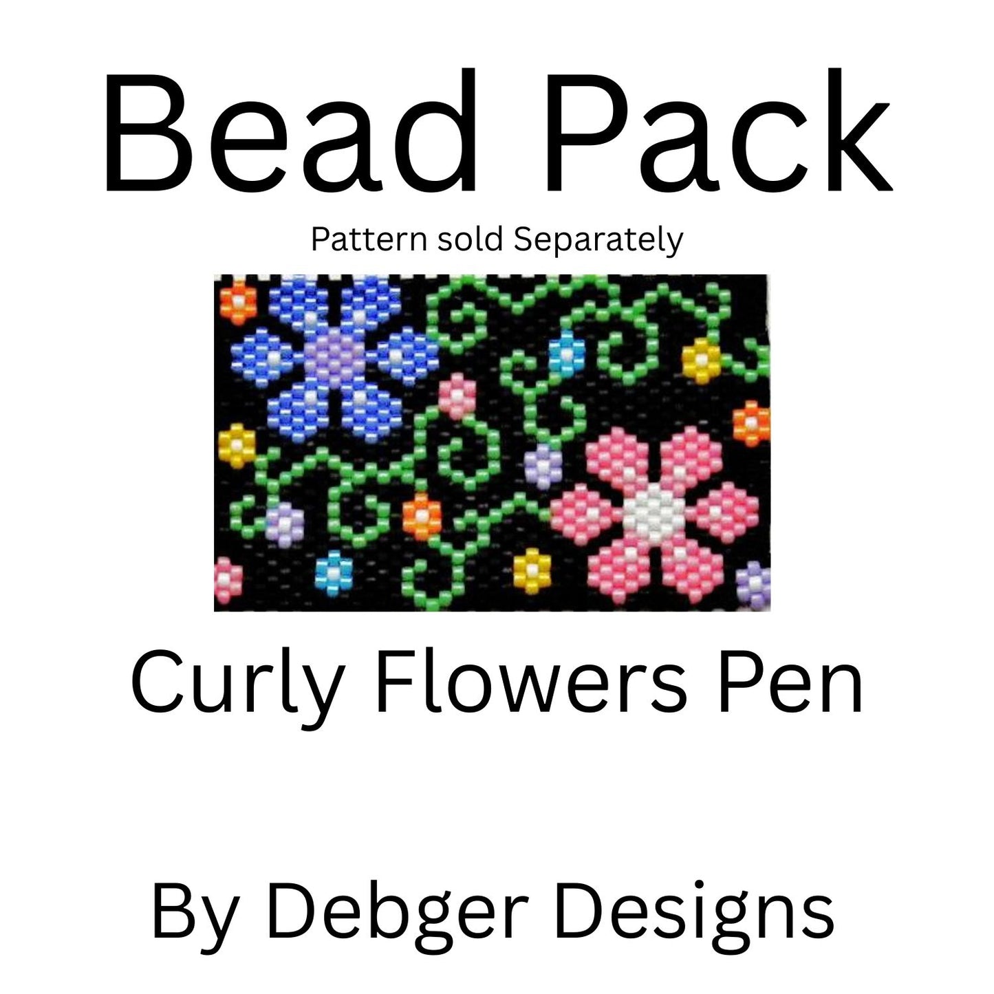 Curly Flowers Pen Bead Pack