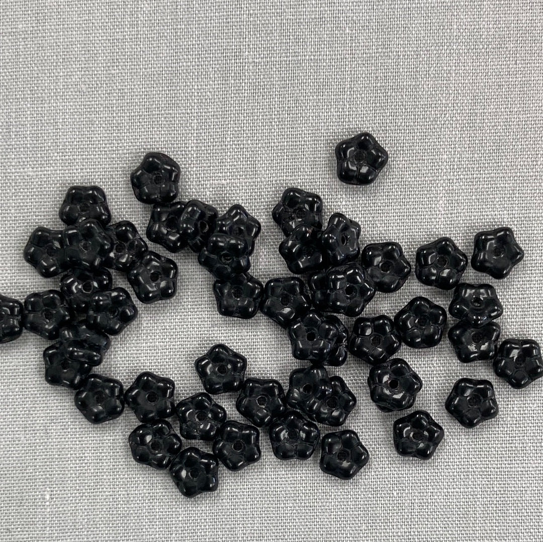 5mm Daisy Spacer- Black - qty 50