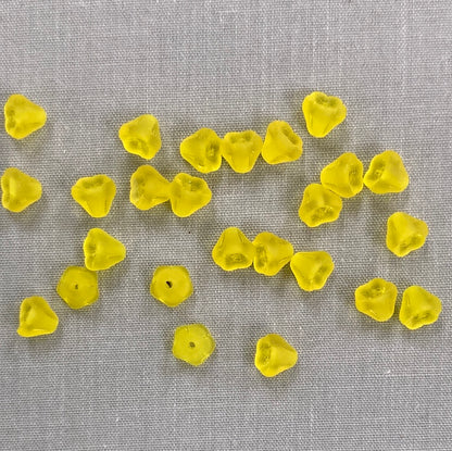 5x6mm Bell Flower - Matte Yellow - qty 25