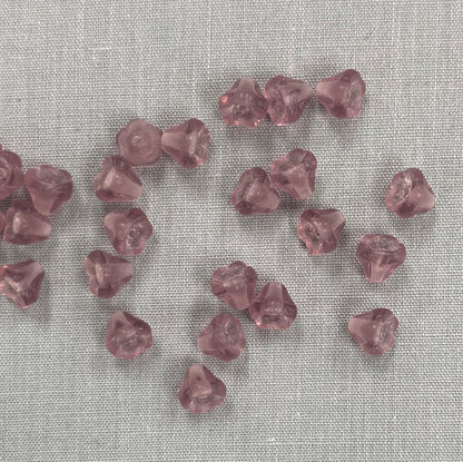 5x6mm Bell Flower - Purple - qty 25