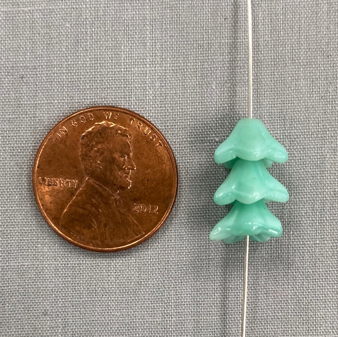 5x8mm Bell Flower - Spearmint - qty 25