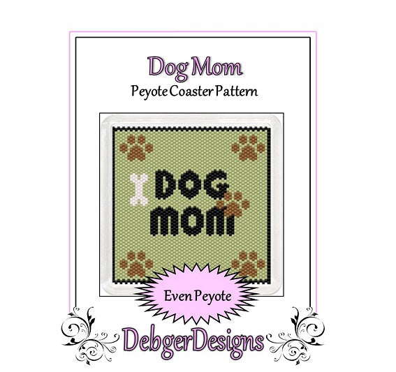 Dog Mom Coaster Pattern - PDF