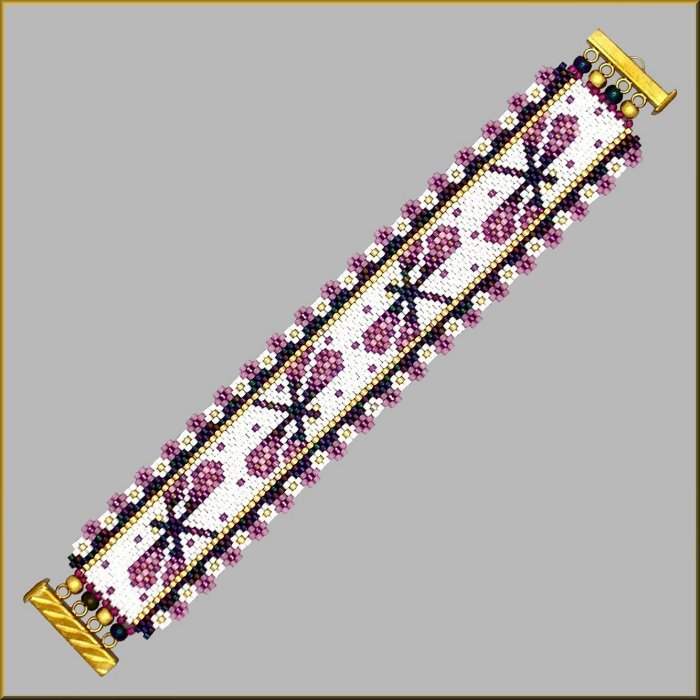 Dragonfly Berry Burst Bracelet Pattern - PDF
