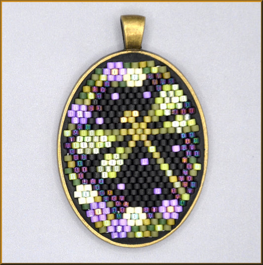 Dragonfly Blooms Oval Pattern - PDF