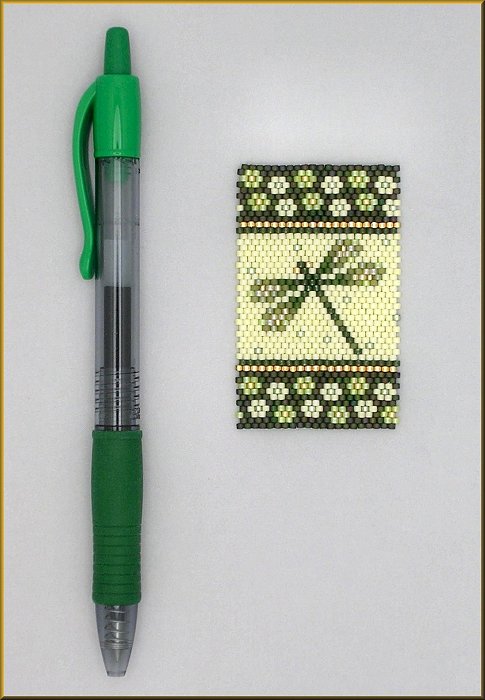 Dragonfly Celery Shimmer Pen Wrap Pattern - PDF