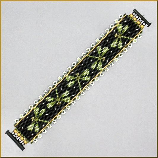 Dragonfly Garden Shimmer Bracelet Pattern - PDF