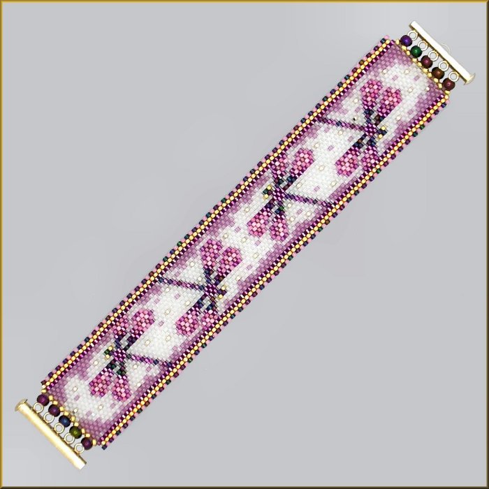 Dragonfly Glass Bracelet Pattern - PDF